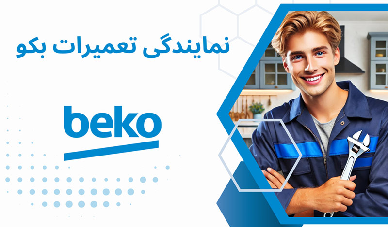 تعمیرکار بکو در حال سرویس لوازم خانگی در محل مشتری